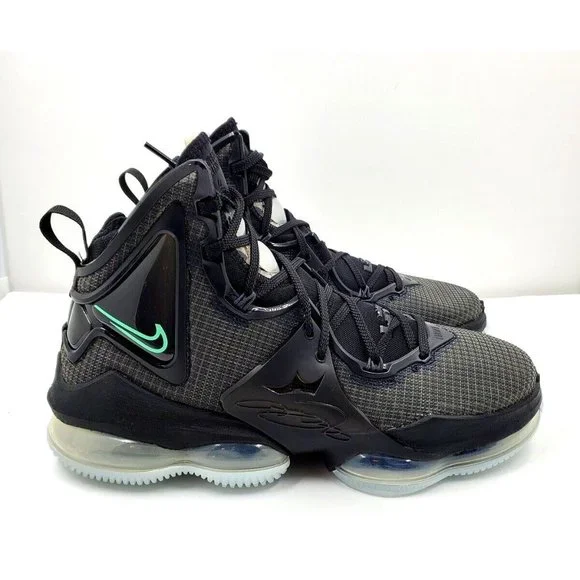 Nike LEBRON 19 Men's Basketball Shoes Black/Green Glow CZ0203-003 Size 9
